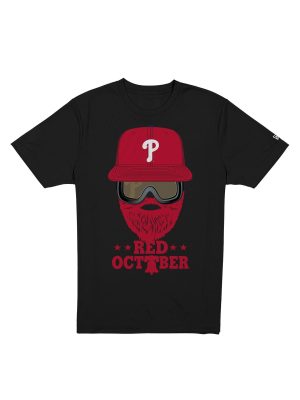 Philadelphia Phillies Red October Black T-Shirt