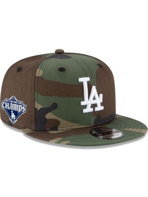 Los Angeles Dodgers 2025 World Series Champions Back to Back Patch Camo 9FIFTY Snapback Hat