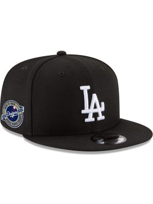 Los Angeles Dodgers 2025 World Series Champions Back-to-Back Circle Patch Black 9FIFTY Snapback Hat