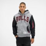 Alpha Industries x Toronto Raptors Gray MA-1 Full Zip Fleece Jacket