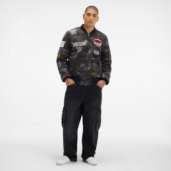 Alpha Industries x Toronto Raptors Black Camo MA-1 Bomber Jacket