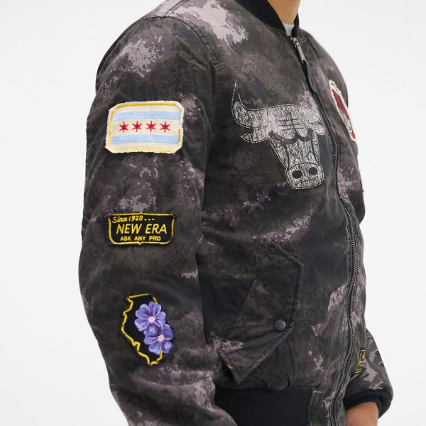 Alpha Industries x Toronto Raptors Black Camo MA-1 Bomber Jacket