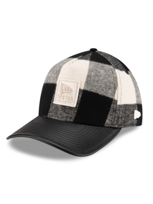 Lumber Plaid College White 9FORTY A-Frame Adjustable Hat