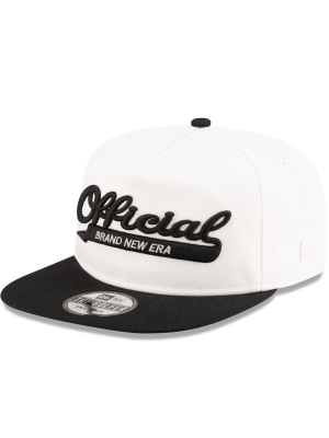 Official College White Golfer Snapback Hat