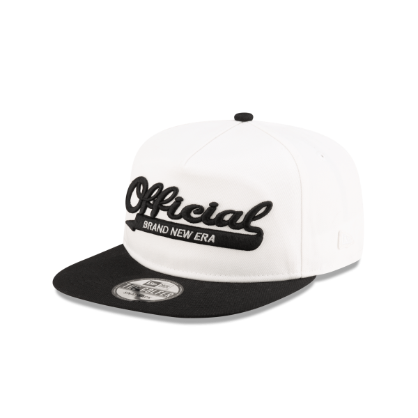 Official College White Golfer Snapback Hat