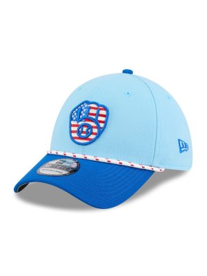 Milwaukee Brewers Independence Day 2025 39THIRTY Stretch Fit Hat