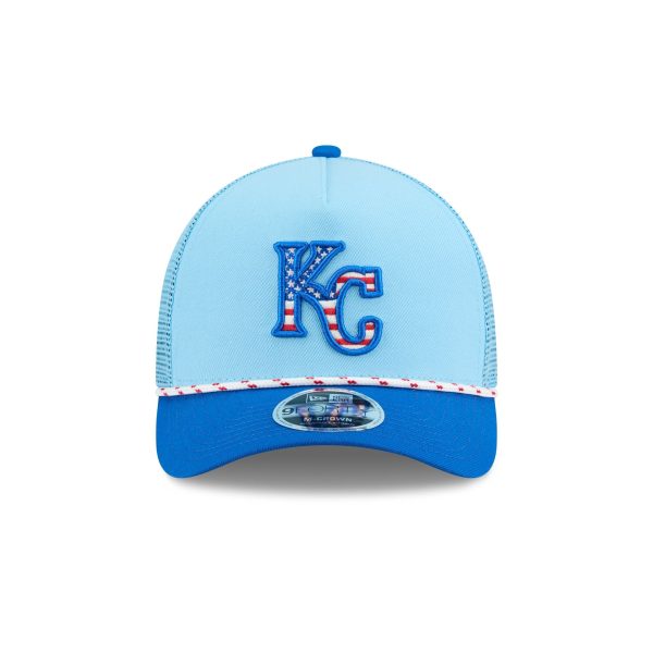 Kansas City Royals Independence Day 2025 9FORTY M-Crown A-Frame Trucker Hat