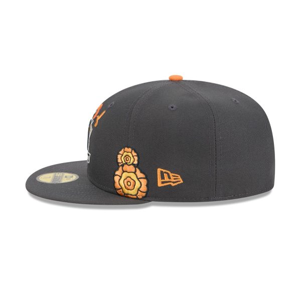Anaheim Ducks Day of the Dead Graphite 59FIFTY Fitted Hat