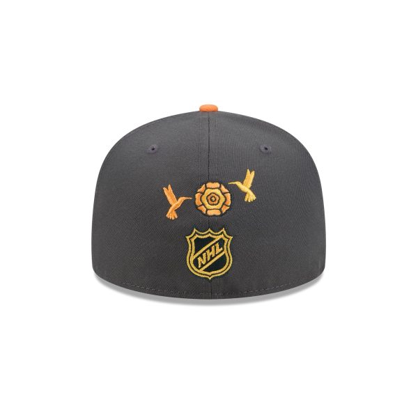 Anaheim Ducks Day of the Dead Graphite 59FIFTY Fitted Hat