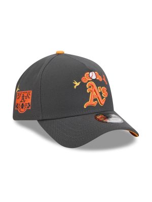 Athletics Day of the Dead Graphite 9FORTY A-Frame Snapback Hat
