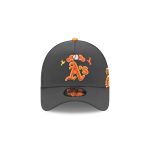 Athletics Day of the Dead Graphite 9FORTY A-Frame Snapback Hat