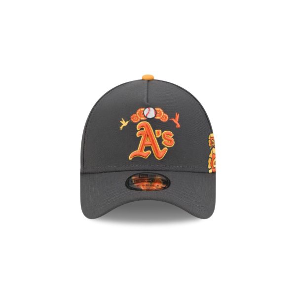 Athletics Day of the Dead Graphite 9FORTY A-Frame Snapback Hat