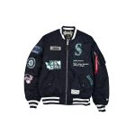 Alpha Industries x Seattle Mariners Navy MA-1 Bomber Jacket