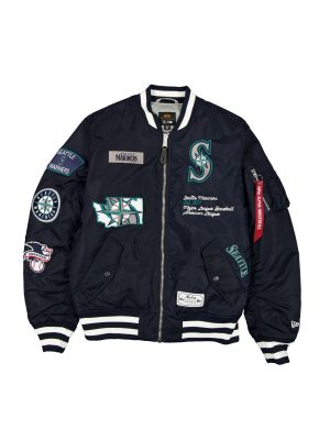 Alpha Industries x Seattle Mariners Navy MA-1 Bomber Jacket