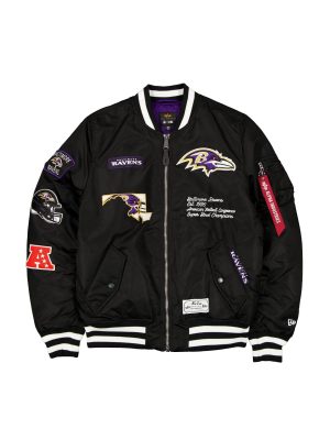 Alpha Industries x Baltimore Ravens Black MA-1 Bomber Jacket
