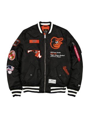 Alpha Industries x Baltimore Orioles Black MA-1 Bomber Jacket