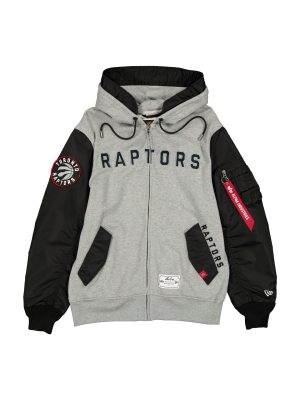 Alpha Industries x Toronto Raptors Gray MA-1 Full Zip Fleece Jacket