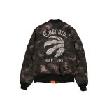 Alpha Industries x Toronto Raptors Black Camo MA-1 Bomber Jacket