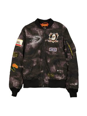 Alpha Industries x Anaheim Ducks Black Camo MA-1 Bomber Jacket