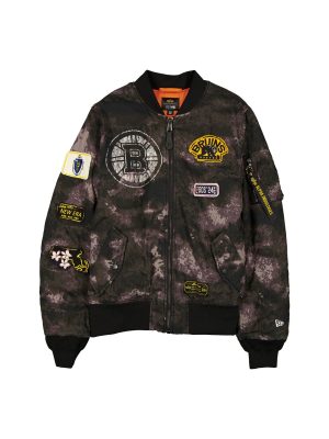 Alpha Industries x Boston Bruins Black Camo MA-1 Bomber Jacket