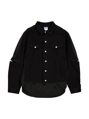 New Era Branded Mutation Black Denim Jacket
