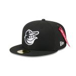 Alpha Industries x Baltimore Orioles Black 59FIFTY Fitted Hat