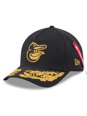 Alpha Industries x Baltimore Orioles Black 9FORTY M-Crown A-Frame Snapback Hat