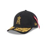 Alpha Industries x Los Angeles Angels Black 9FORTY M-Crown A-Frame Snapback Hat