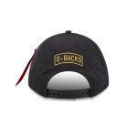Alpha Industries x Arizona Diamondbacks Black 9FORTY M-Crown A-Frame Snapback Hat