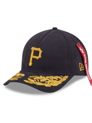 Alpha Industries x Pittsburgh Pirates Black 9FORTY M-Crown A-Frame Snapback Hat