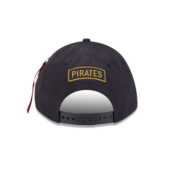 Alpha Industries x Pittsburgh Pirates Black 9FORTY M-Crown A-Frame Snapback Hat