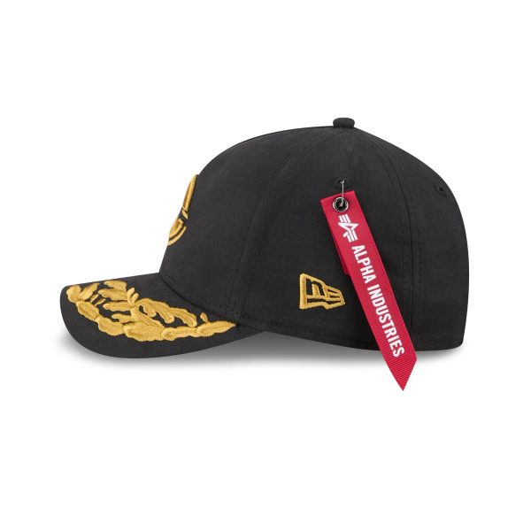 Alpha Industries x Cincinnati Reds Black 9FORTY M-Crown A-Frame Snapback Hat