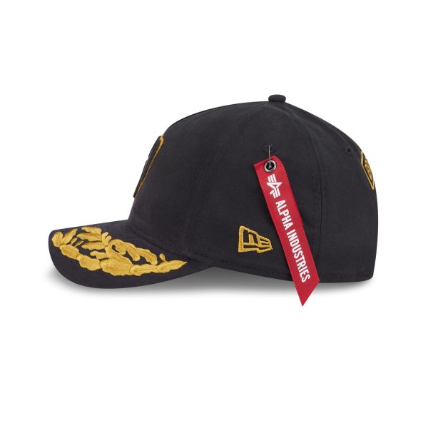 Alpha Industries x Milwaukee Brewers Black 9FORTY M-Crown A-Frame Snapback Hat