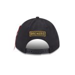 Alpha Industries x Milwaukee Brewers Black 9FORTY M-Crown A-Frame Snapback Hat