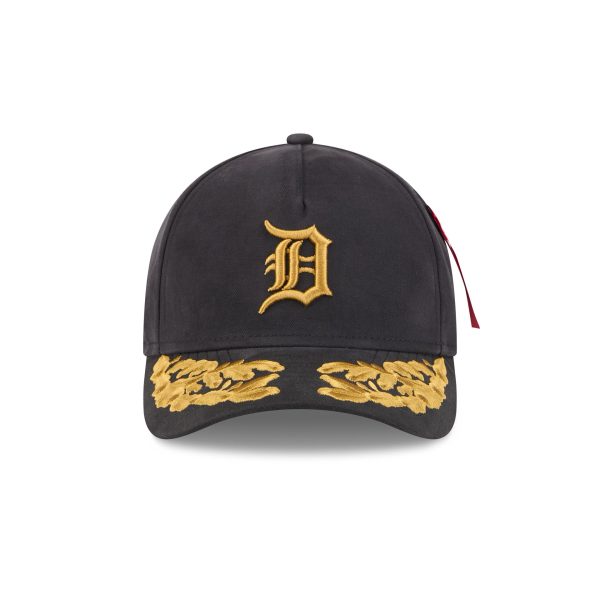 Alpha Industries x Detroit Tigers Black 9FORTY M-Crown A-Frame Snapback Hat