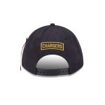 Alpha Industries x Los Angeles Chargers Black 9FORTY M-Crown A-Frame Snapback Hat