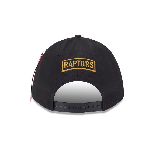 Alpha Industries x Toronto Raptors Black 9FORTY M-Crown A-Frame Snapback Hat