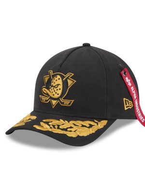 Alpha Industries x Anaheim Ducks Black 9FORTY M-Crown A-Frame Snapback Hat