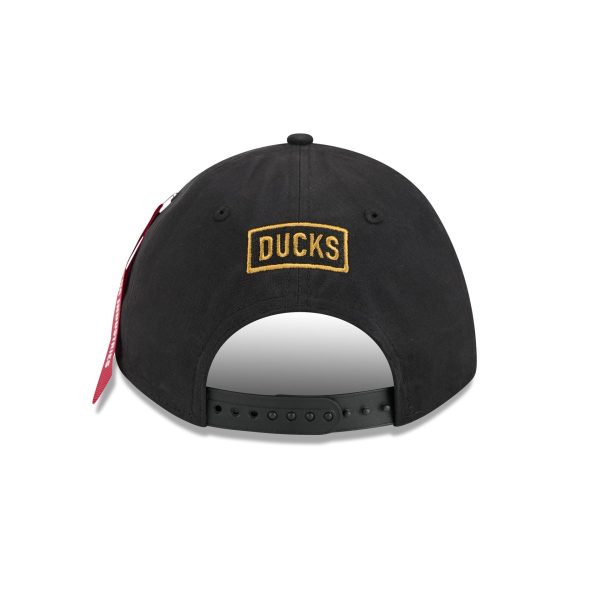 Alpha Industries x Anaheim Ducks Black 9FORTY M-Crown A-Frame Snapback Hat