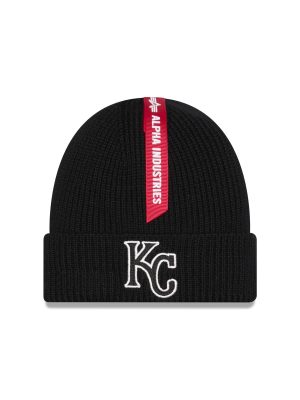 Alpha Industries x Kansas City Royals Black Cuff Knit Hat