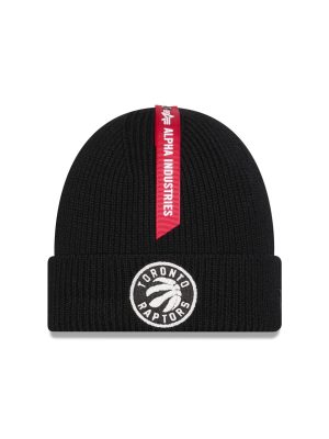 Alpha Industries x Toronto Raptors Black Cuff Knit Hat