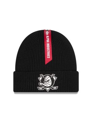 Alpha Industries x Anaheim Ducks Black Cuff Knit Hat