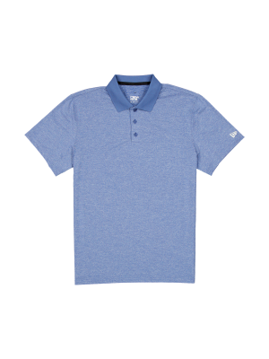 New Era Branded Golf Heather Indigo Blue Polo