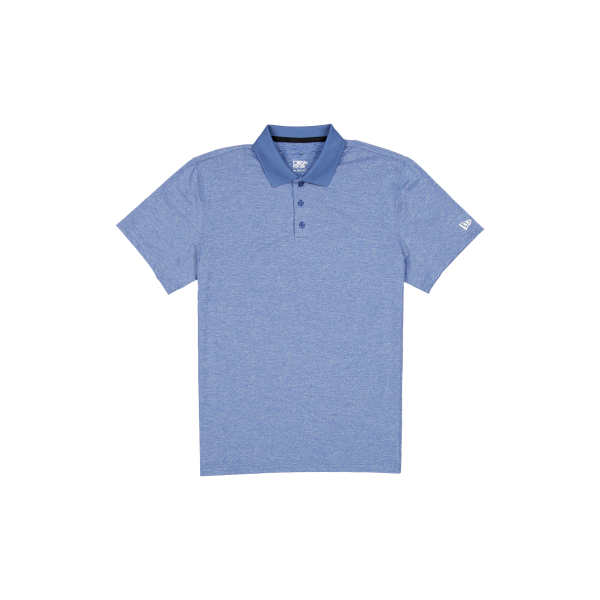 New Era Branded Golf Heather Indigo Blue Polo