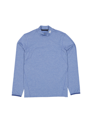 New Era Branded Golf Heather Indigo Blue Long-Sleeve Shirt