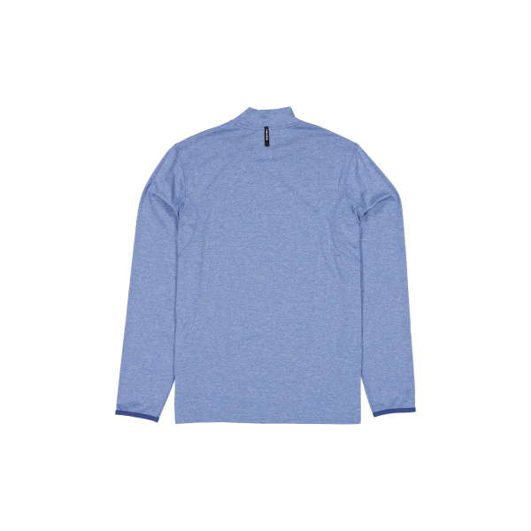 New Era Branded Golf Heather Indigo Blue Long-Sleeve Shirt