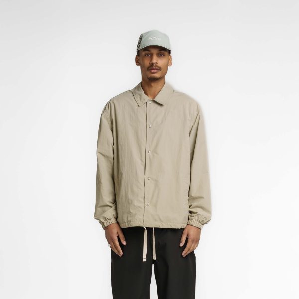 New Era Branded Ripstop Script Nylon Abbey Stone Coach's Jacket