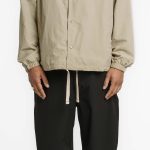 New Era Branded Ripstop Script Nylon Abbey Stone Coach's Jacket