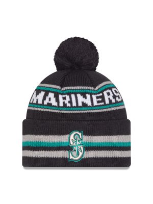 Seattle Mariners Classic Pom Knit Hat
