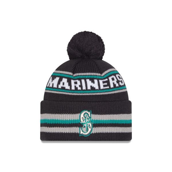 Seattle Mariners Classic Pom Knit Hat